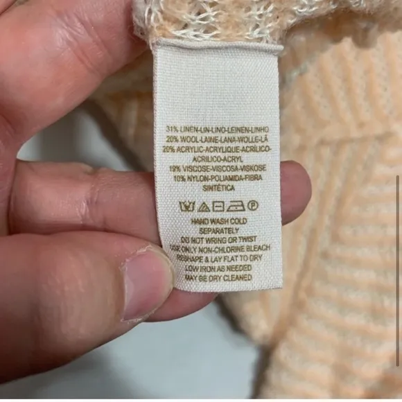 Free People Peaches &amp; Cream Striped Sweater