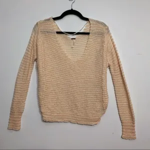 Free People Peaches &amp; Cream Striped Sweater