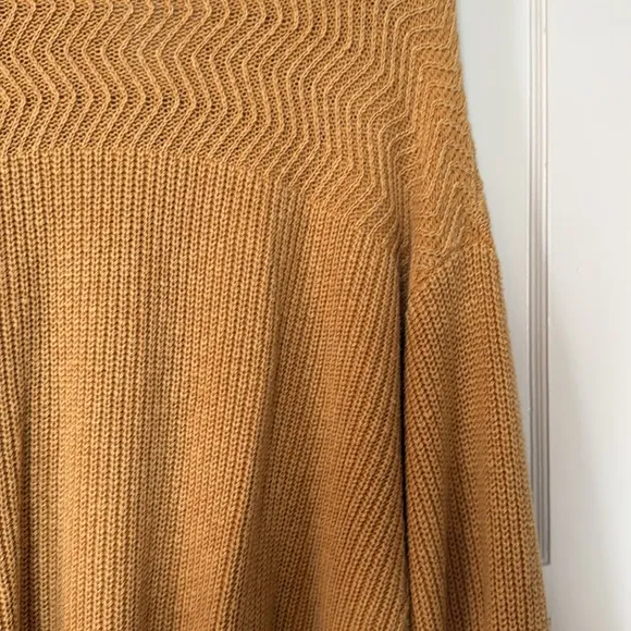 Free People Say Anything Yellow Cable Knit Cardigan Sweater Oversized  Medium