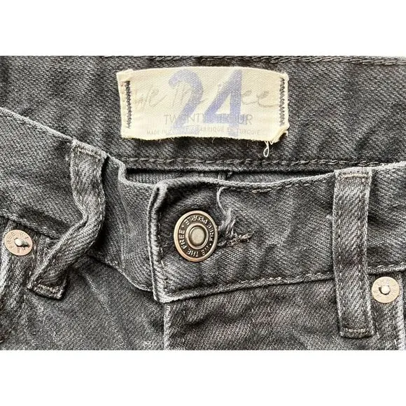 Free People × We The Free Bren Boyfriend Destroyed Jean in Black Magic, Size 24