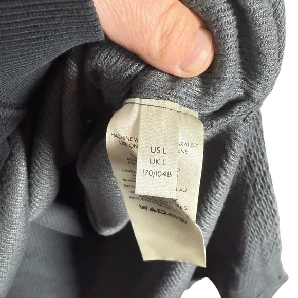 Free People Women’s Snowy Oversized Thermal Slouchy Top in Charcoal Grey L