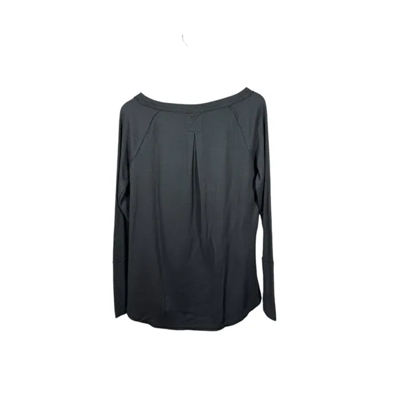 Free People Women’s Snowy Oversized Thermal Slouchy Top in Charcoal Grey L