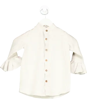 Freya Lillie Beige Frilled Marcia Linen Shirt 18-24 Months