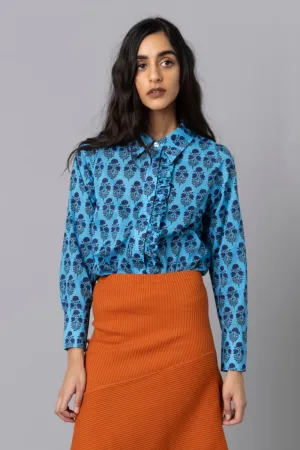 Frilled Button Down