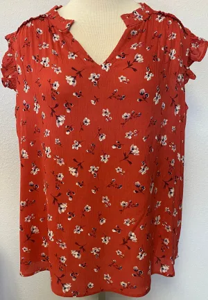 FRILLED CAP RUFFLE TOP