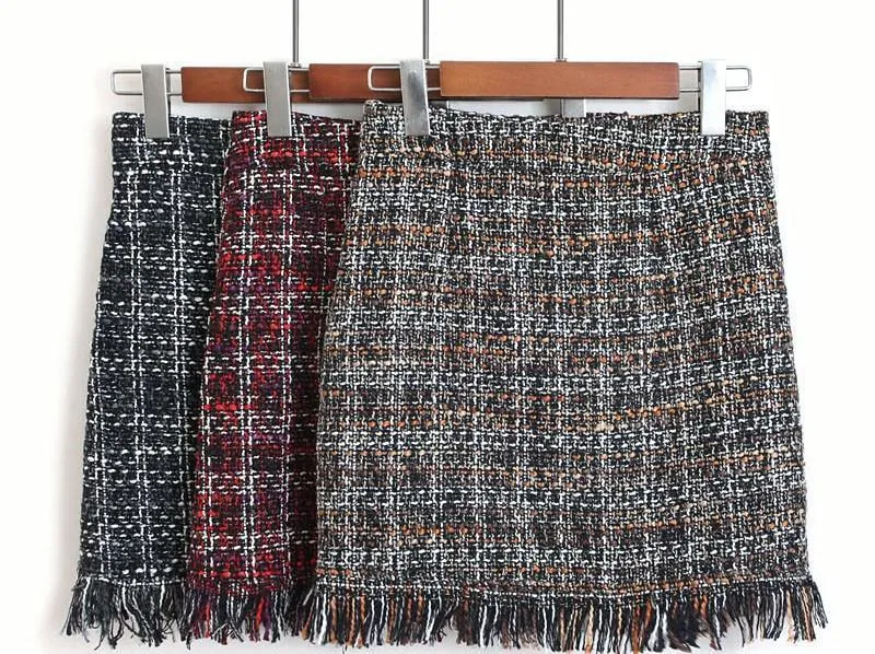 Frilled Hem Mini Skirt