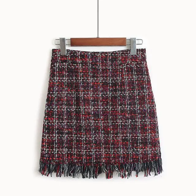 Frilled Hem Mini Skirt