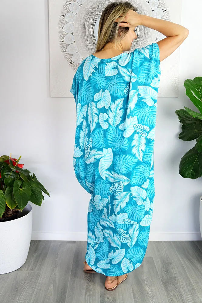 Frilled Toga Dress "Leaves"