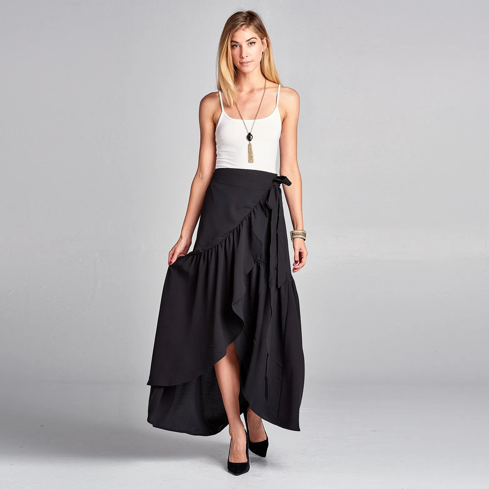 Frilled Wrap Skirt