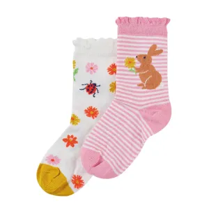 Frugi 2 Pack Socks Ph3pi Rabbit