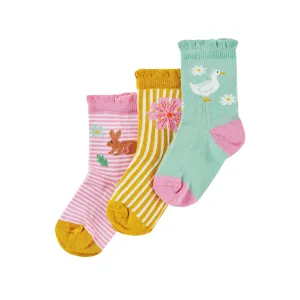 Frugi 3 Pack Infant Socks Freya Oz9pi Ducks