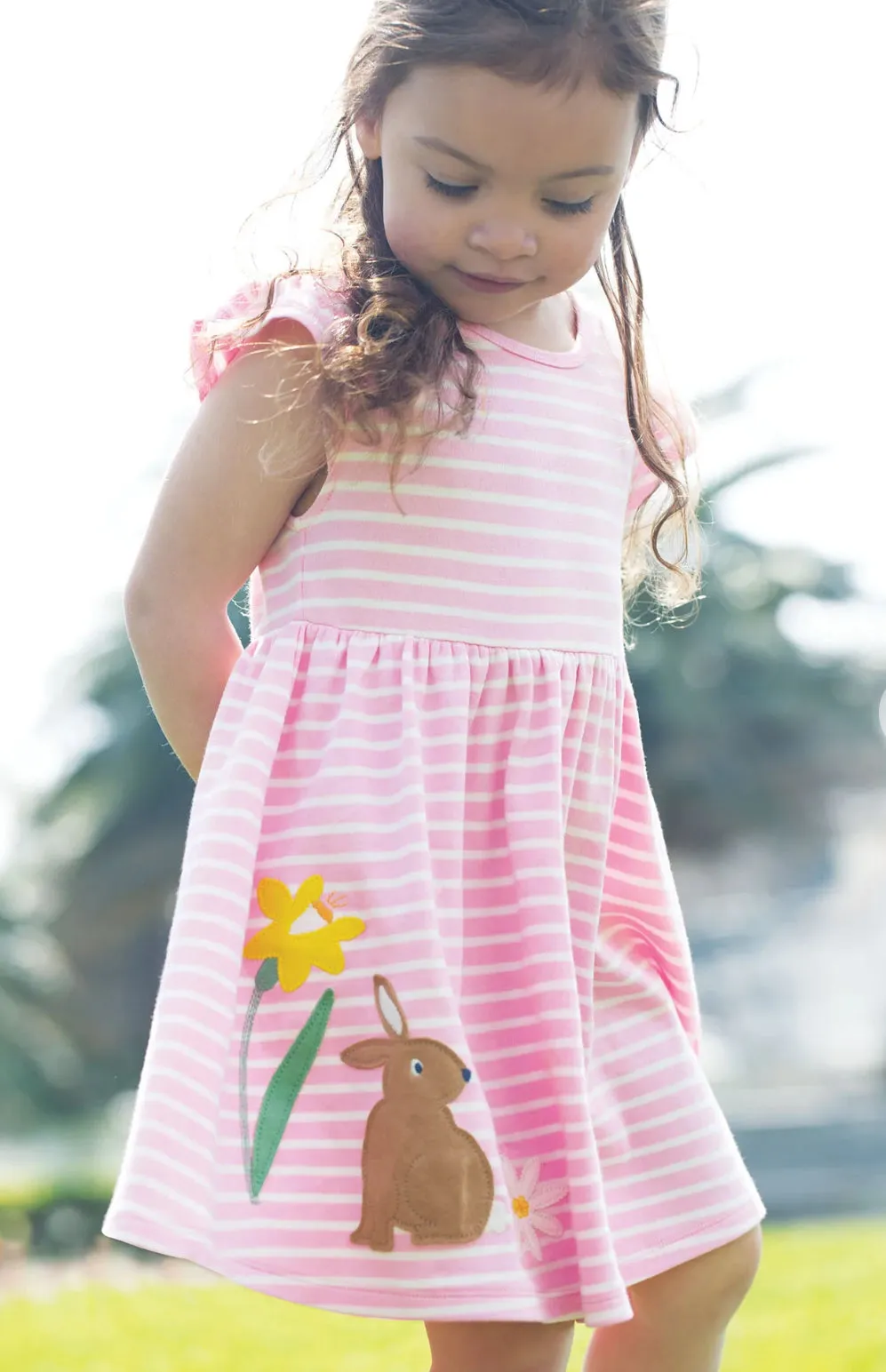 Frugi Bobby Infant Dress Pl4pi Rabbit