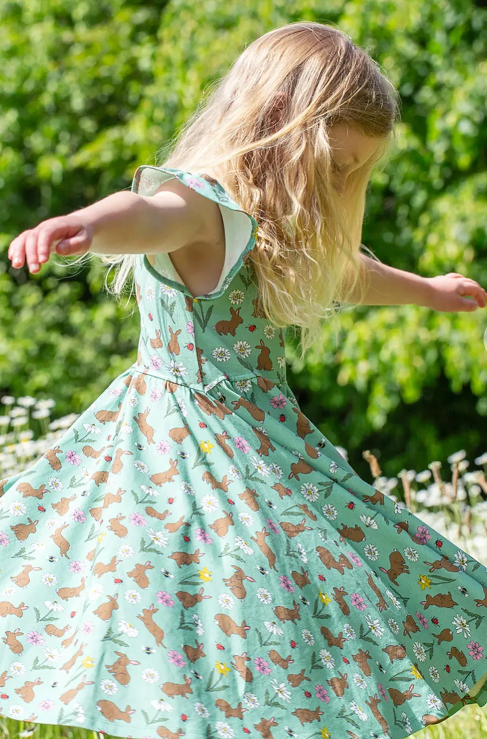 Frugi Morwenna Rabbit Skater Dress Qq8ge