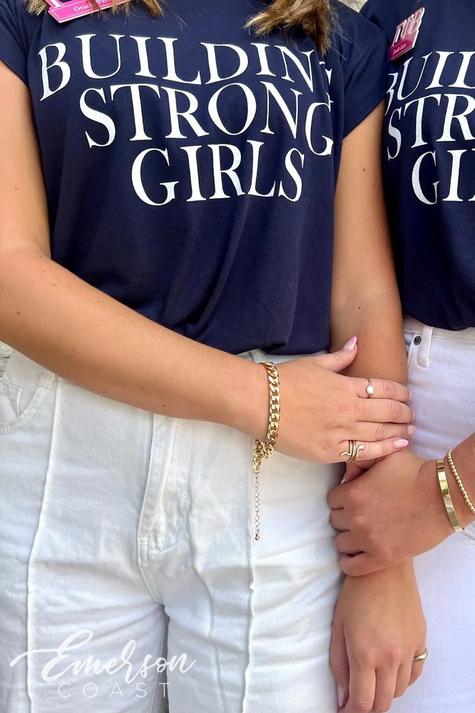 Gamma Phi Beta Building Strong Girls Rolled Cuff Tee