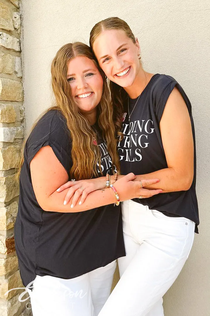 Gamma Phi Beta Building Strong Girls Rolled Cuff Tee