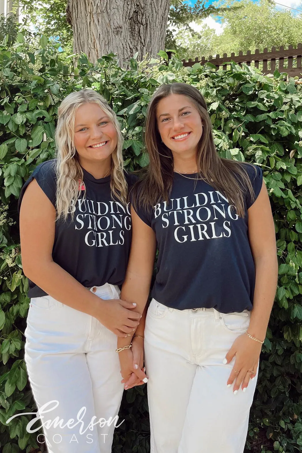 Gamma Phi Beta Building Strong Girls Rolled Cuff Tee