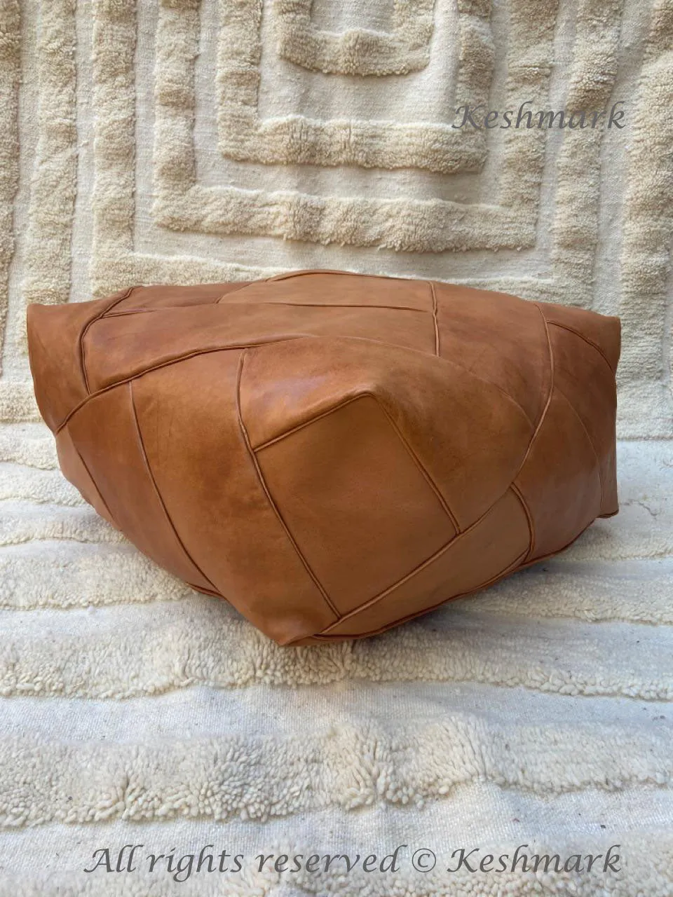 Genuine Leather pouf, Square Ottoman pouf, Large Ottoman Pouf, Square Footstool, Ottoman Coffee Table, Moroccan Leather Pouf