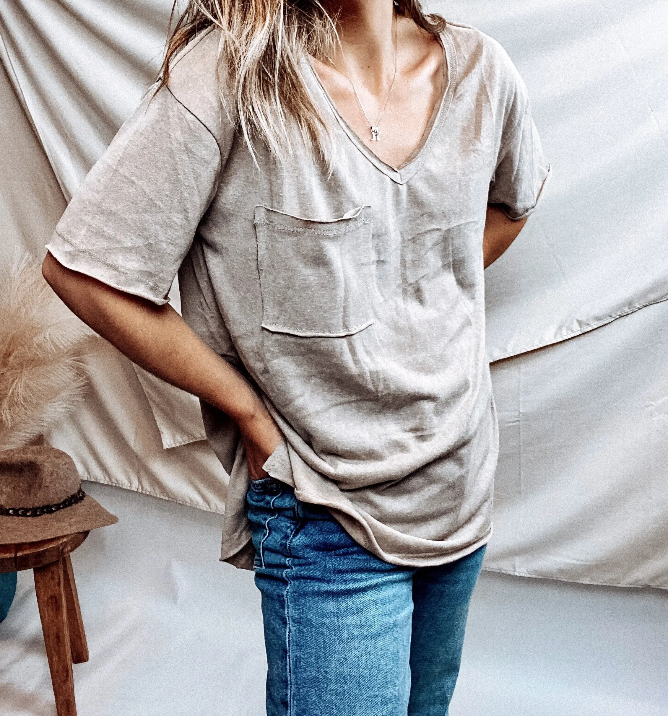 Georgia Relaxed Pocket Tee