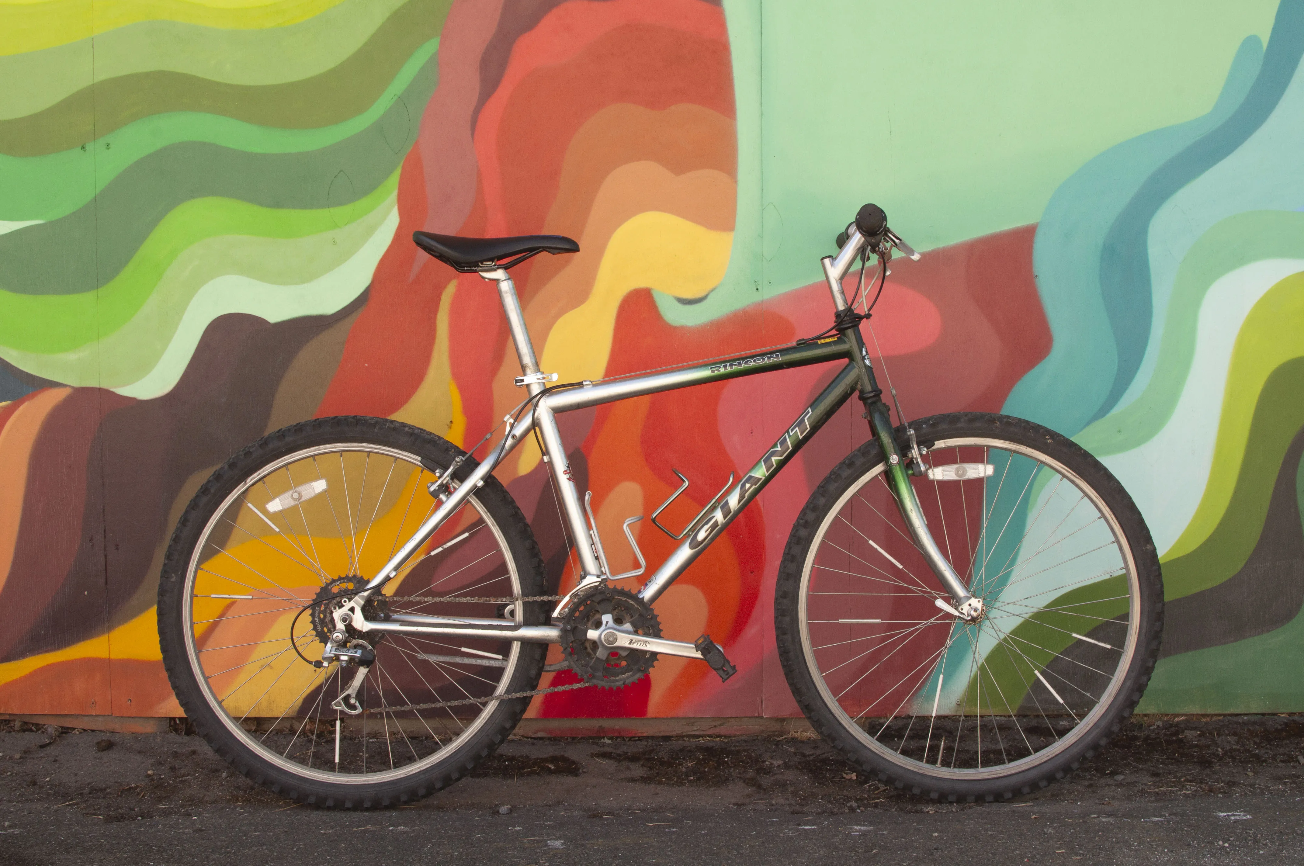 Giant Rincon Rigid Mountain Bike, Medium, Green & Silver, Used