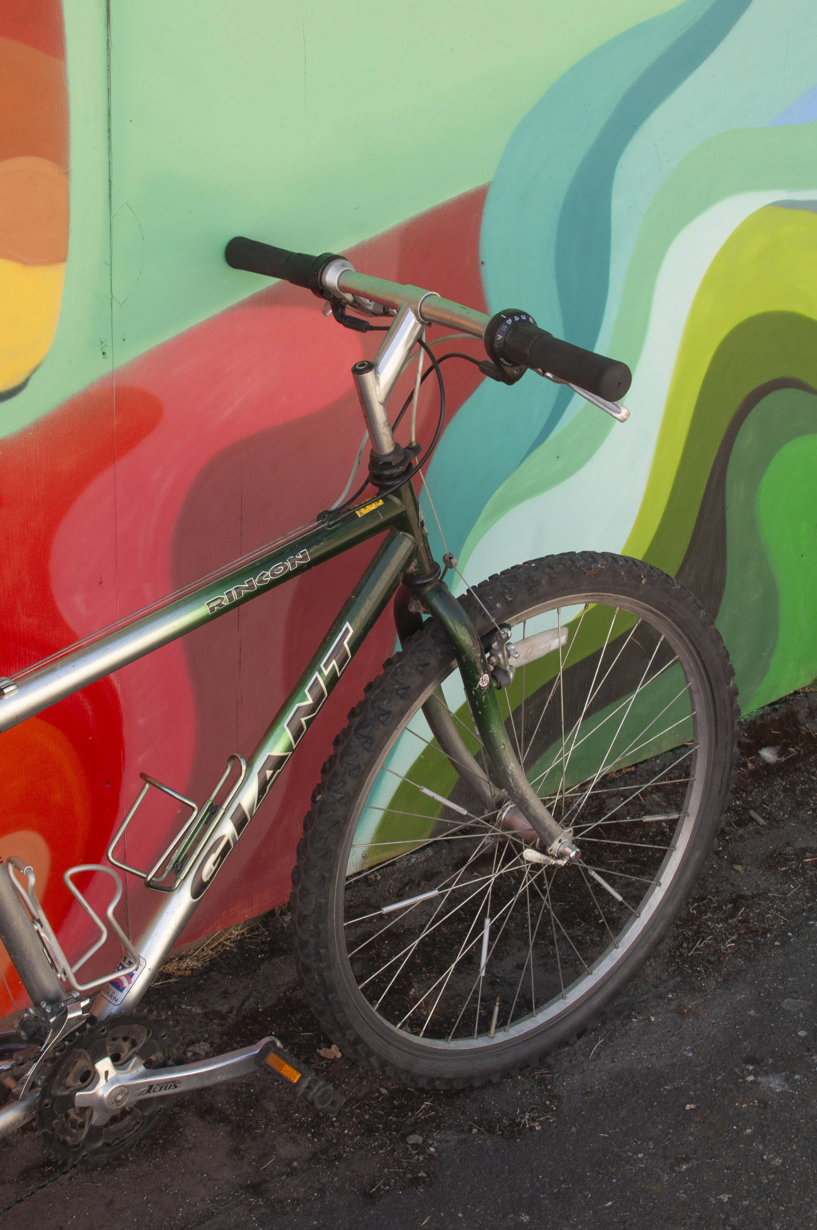 Giant Rincon Rigid Mountain Bike, Medium, Green & Silver, Used