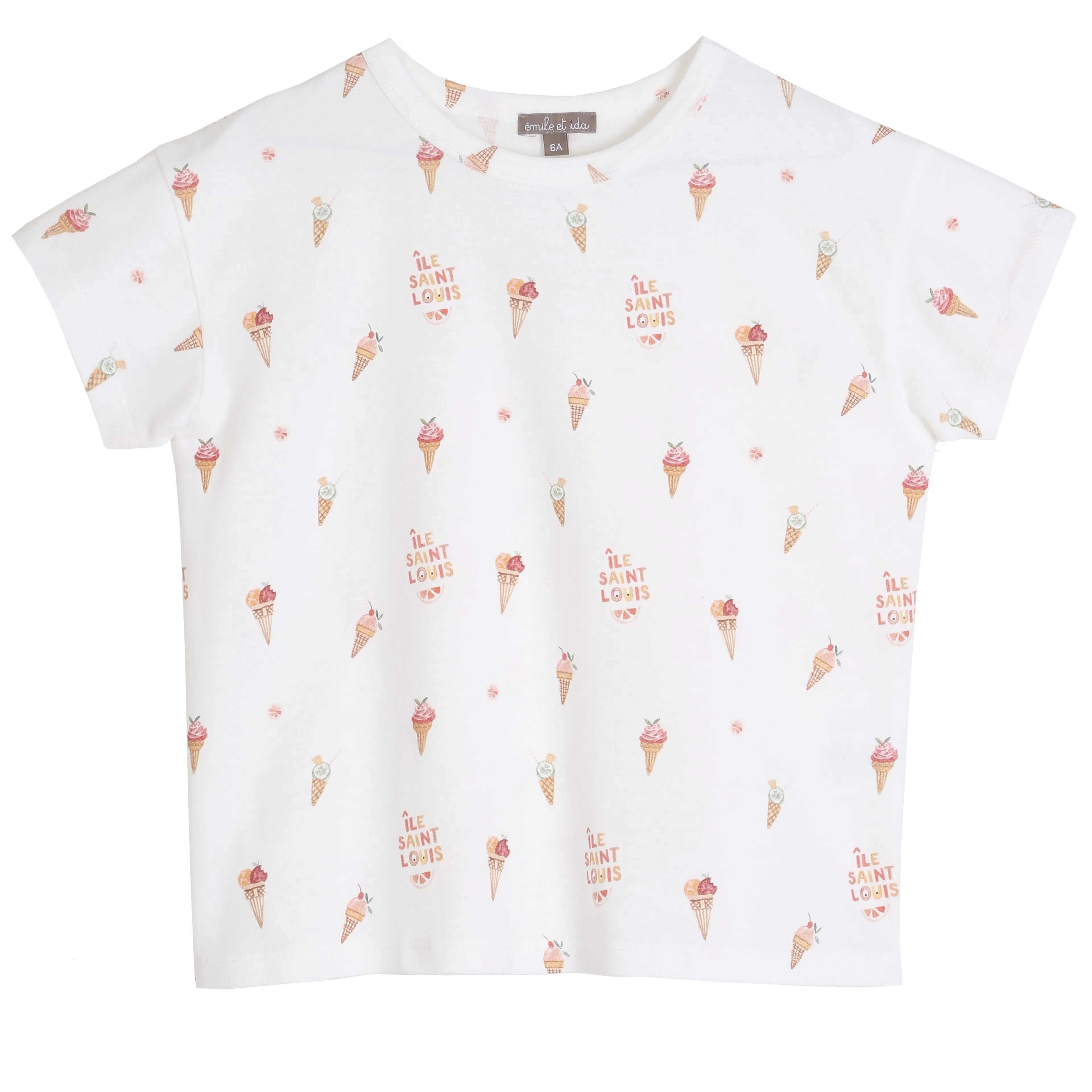 Girls Ecru Ile Saint Louis T Shirt
