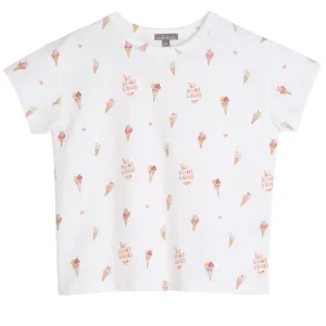 Girls Ecru Ile Saint Louis T Shirt