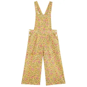 Girls Flower Dungarees