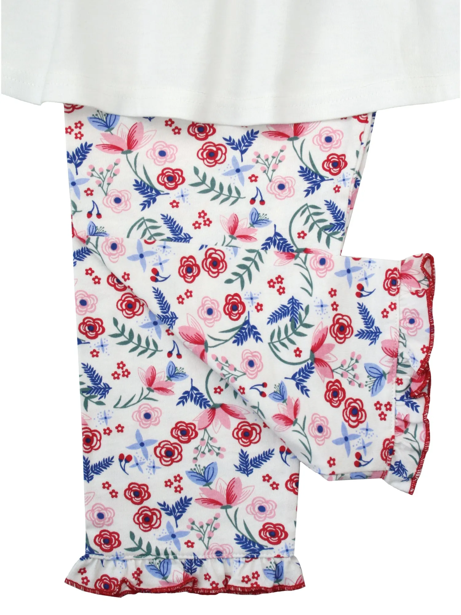 Girls Peter Pan Collar Jersey Pyjamas