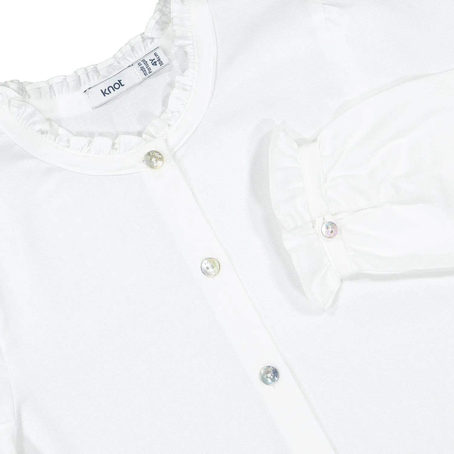 Girls White Cotton Blouse