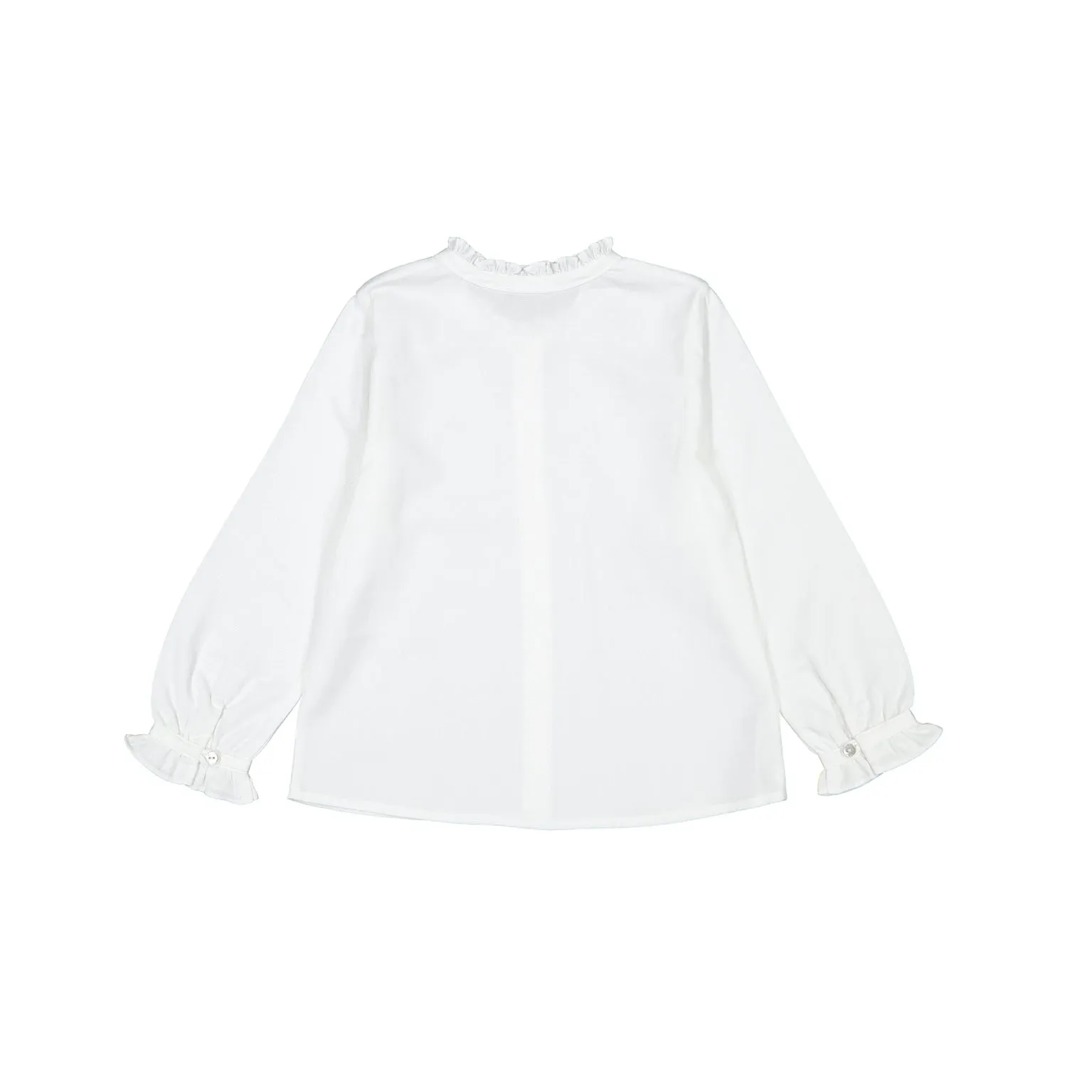 Girls White Cotton Blouse