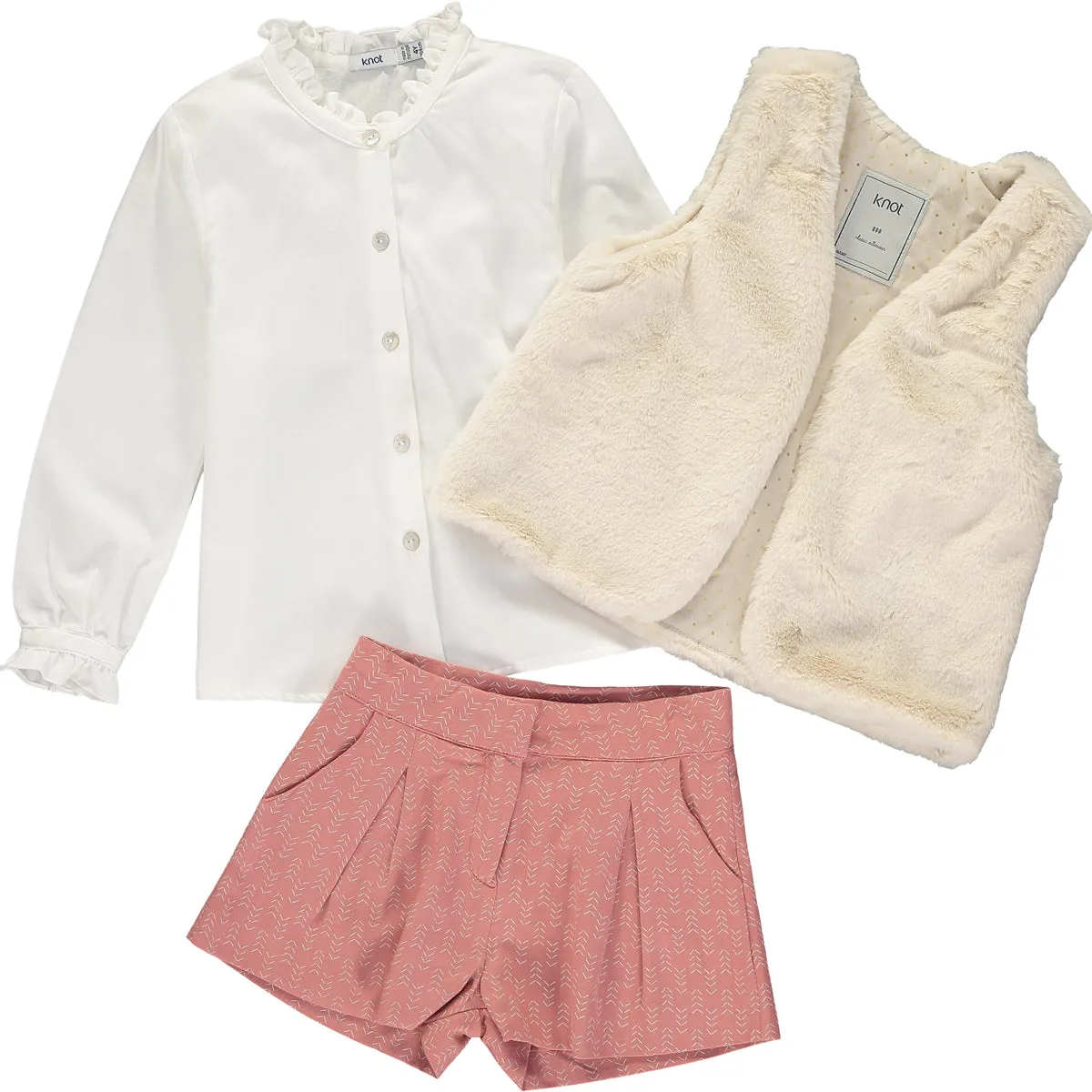 Girls White Cotton Blouse