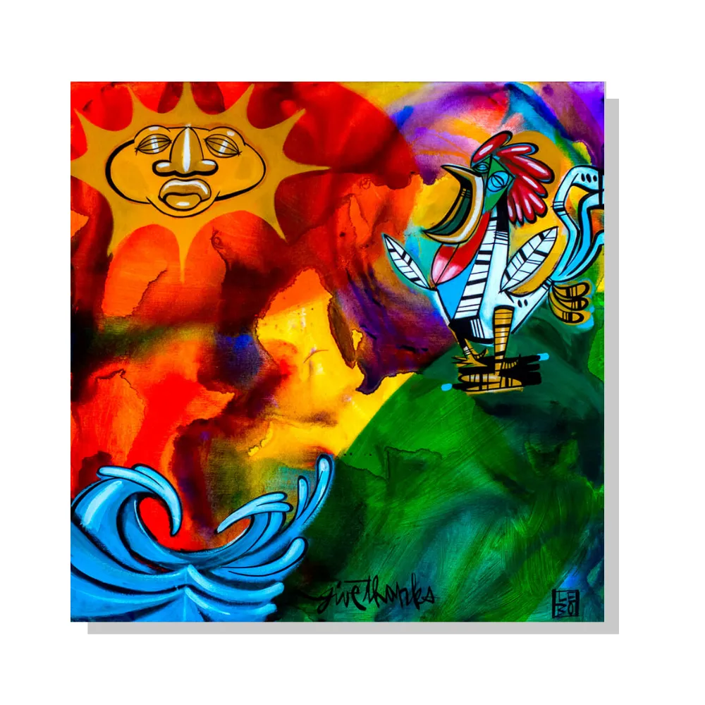 Give Thanks (to the new day) - Lebo Mineral Print