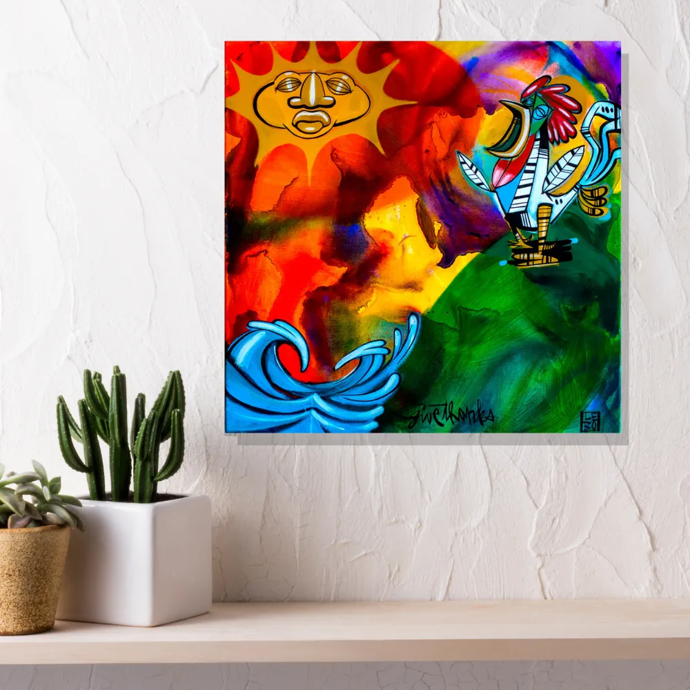Give Thanks (to the new day) - Lebo Mineral Print