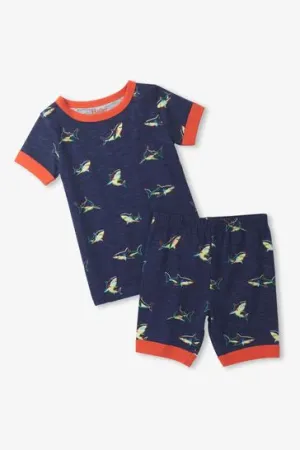 Glow Sharks Cotton Short Pajama Set
