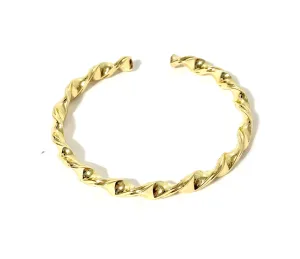 Goddess Cuff - Gold Solid Twisted