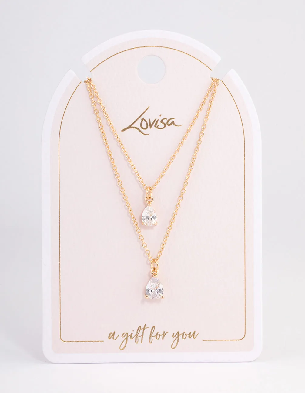 Gold Layered Dainty Diamante Necklace