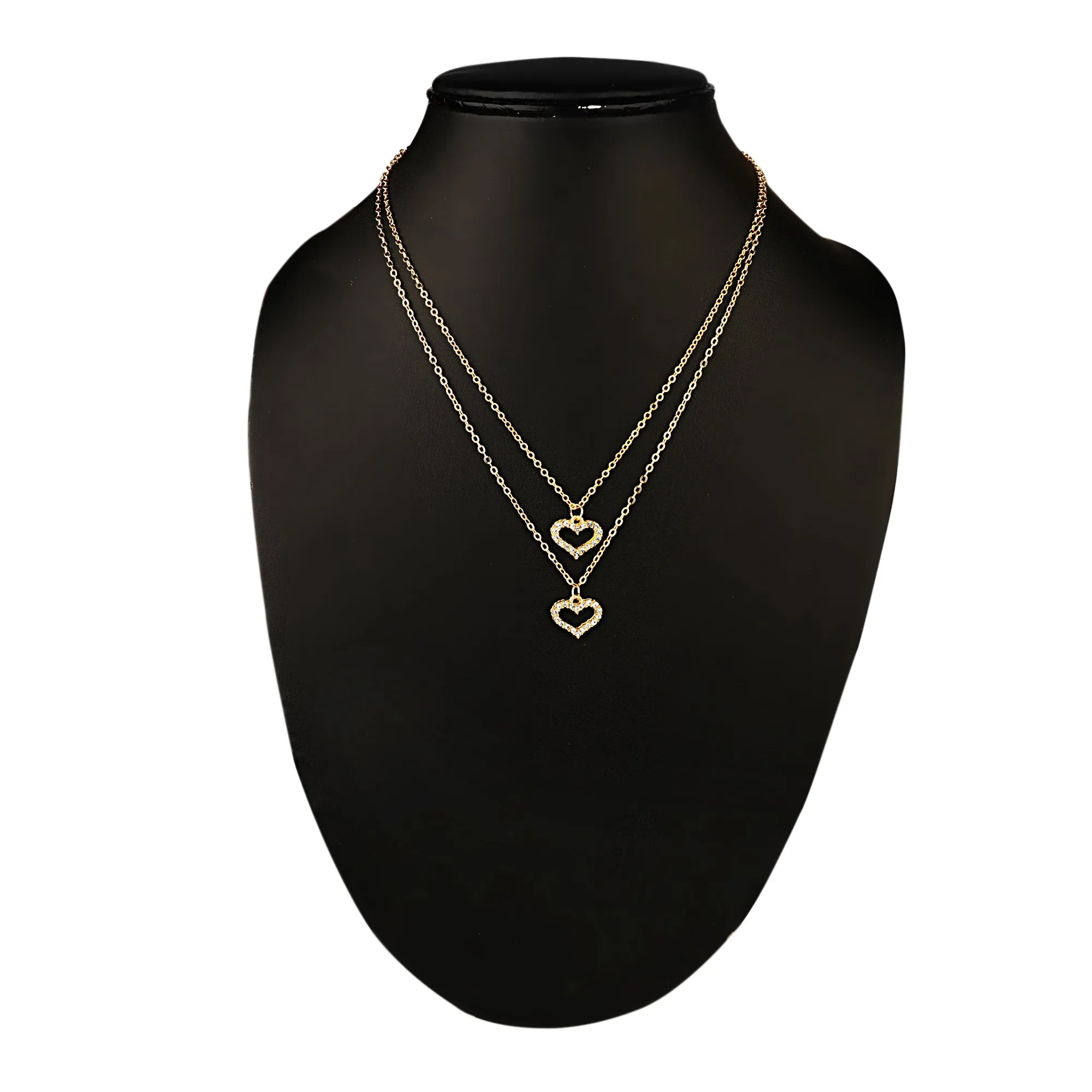 Gold Plated Double Layered Heart Pendant