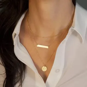 Gold Plated Triple Layered Coin Pendant