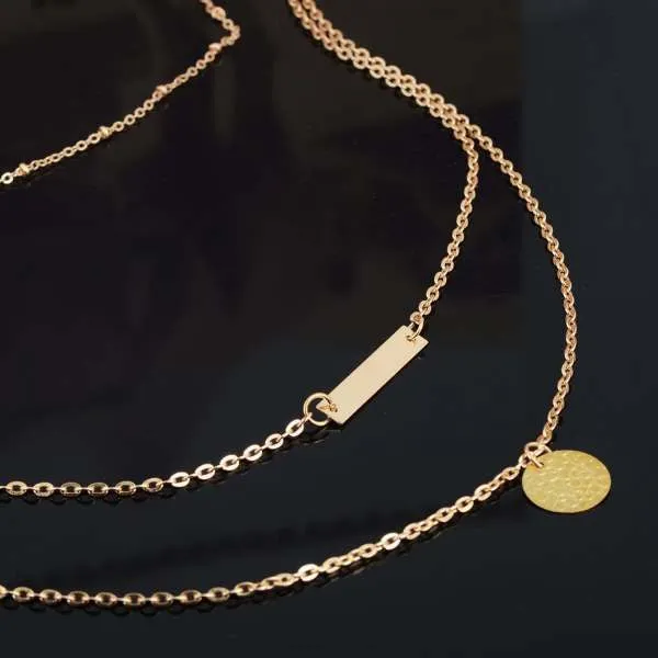 Gold Plated Triple Layered Coin Pendant