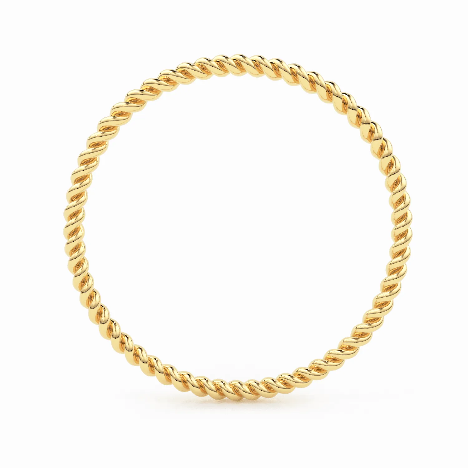 Gold Rope Ring / 14K Twisted Gold Round Wedding Band / 1.2 MM Yellow Gold Ring / Dainty Stacking Ring / Simple Delicate Ring / Thin wedding band