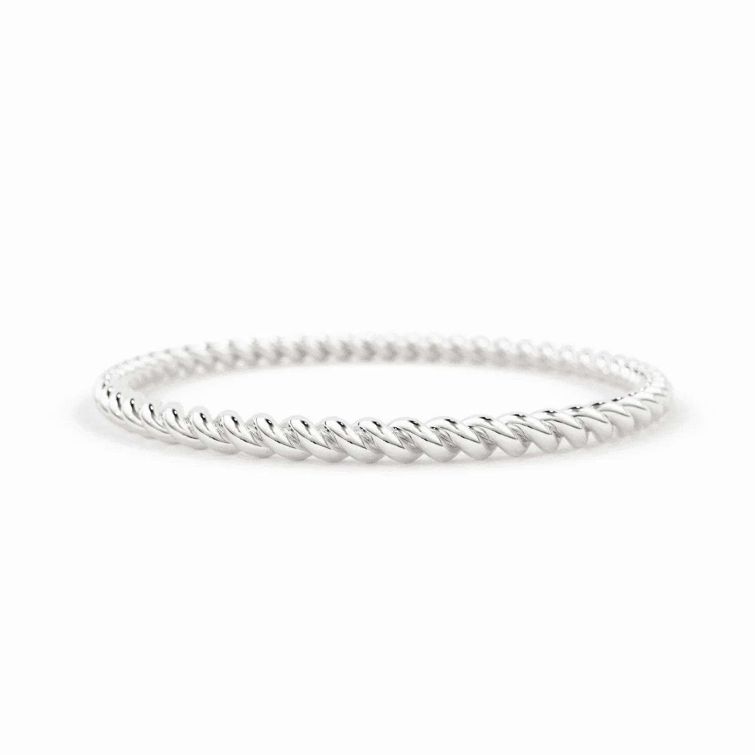 Gold Rope Ring / 14K Twisted Gold Round Wedding Band / 1.2 MM Yellow Gold Ring / Dainty Stacking Ring / Simple Delicate Ring / Thin wedding band