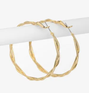 Gold Twisted Hoops