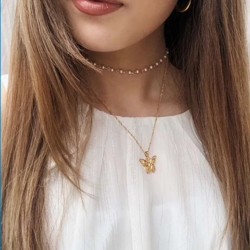 Golden Butterfly Necklace