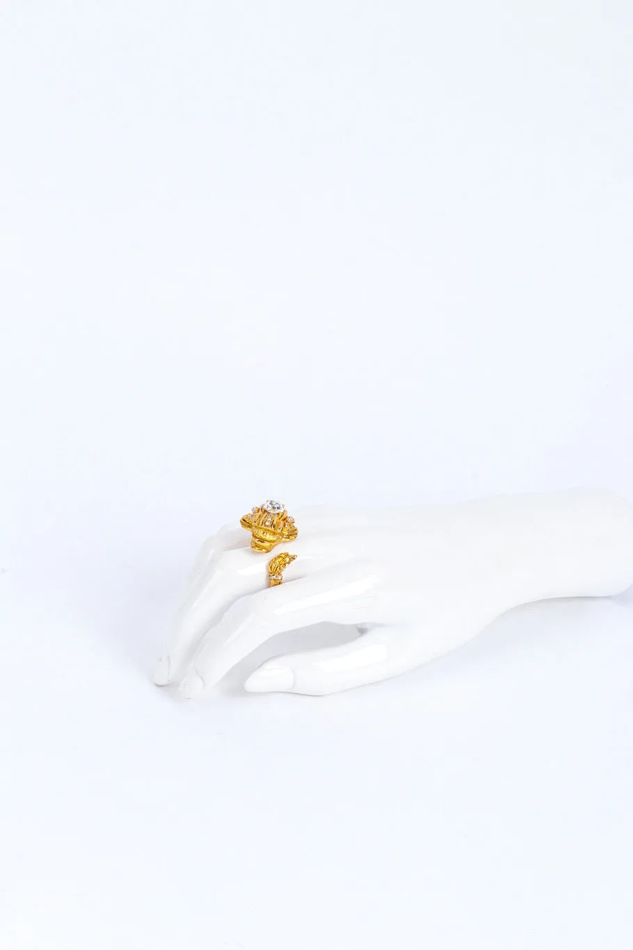 Golden Frilled Dragon Ring
