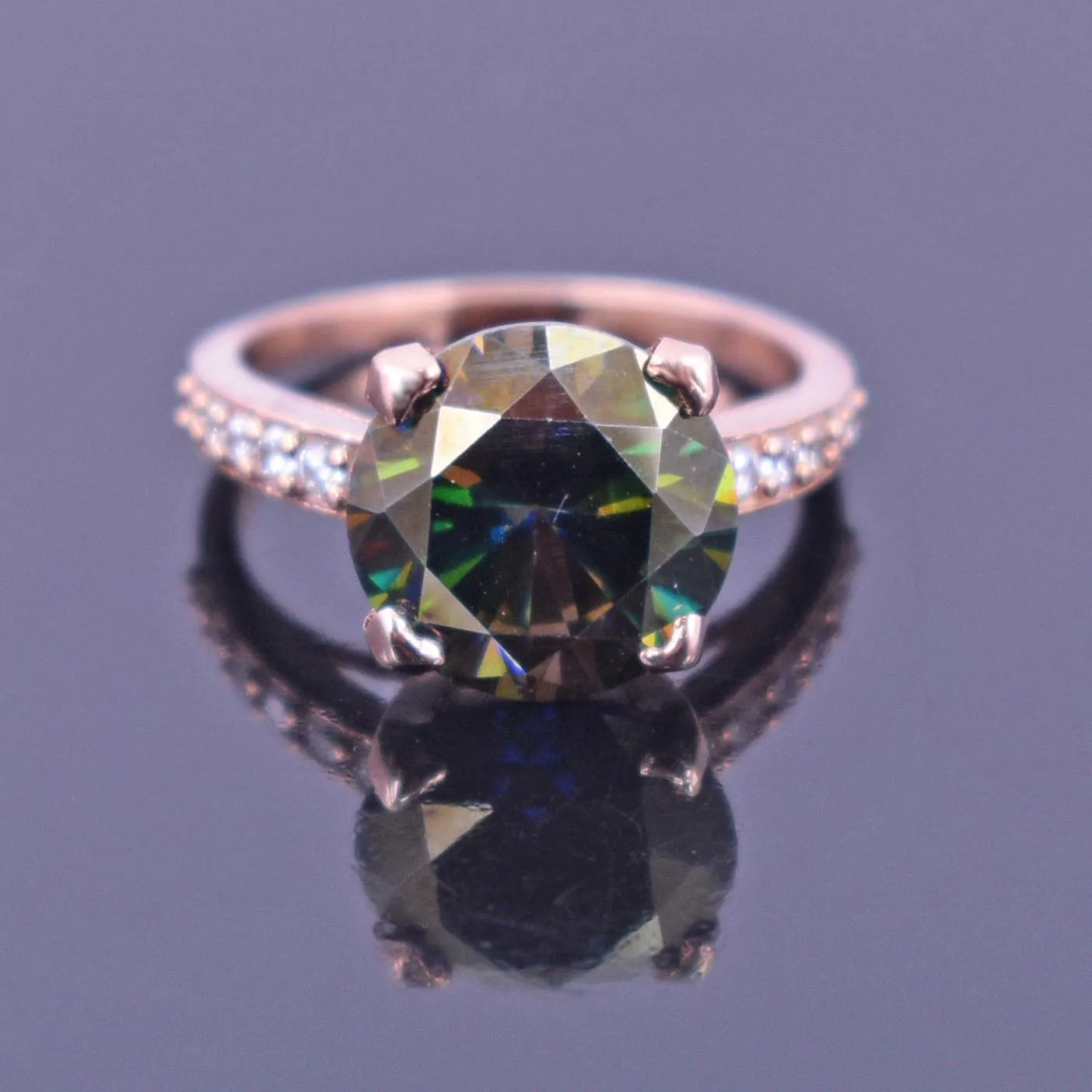 Gorgeous Deep Blue Diamond Wedding Ring with White Accents in 925 Silver! Beautiful Shine & Amazing Look! Ideal For Anniversary Gift, 5.50 Ct Certified Diamond!