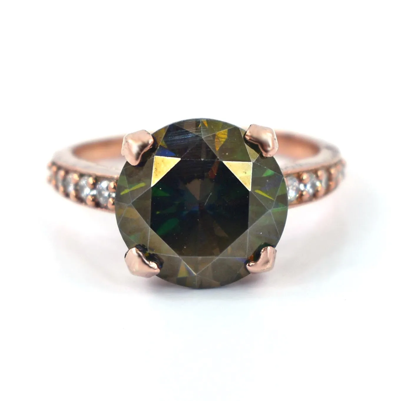Gorgeous Deep Blue Diamond Wedding Ring with White Accents in 925 Silver! Beautiful Shine & Amazing Look! Ideal For Anniversary Gift, 5.50 Ct Certified Diamond!