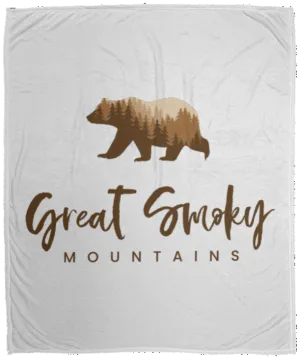 Great Smoky Mountains Brown - Plush Fleece Blanket (50x60)