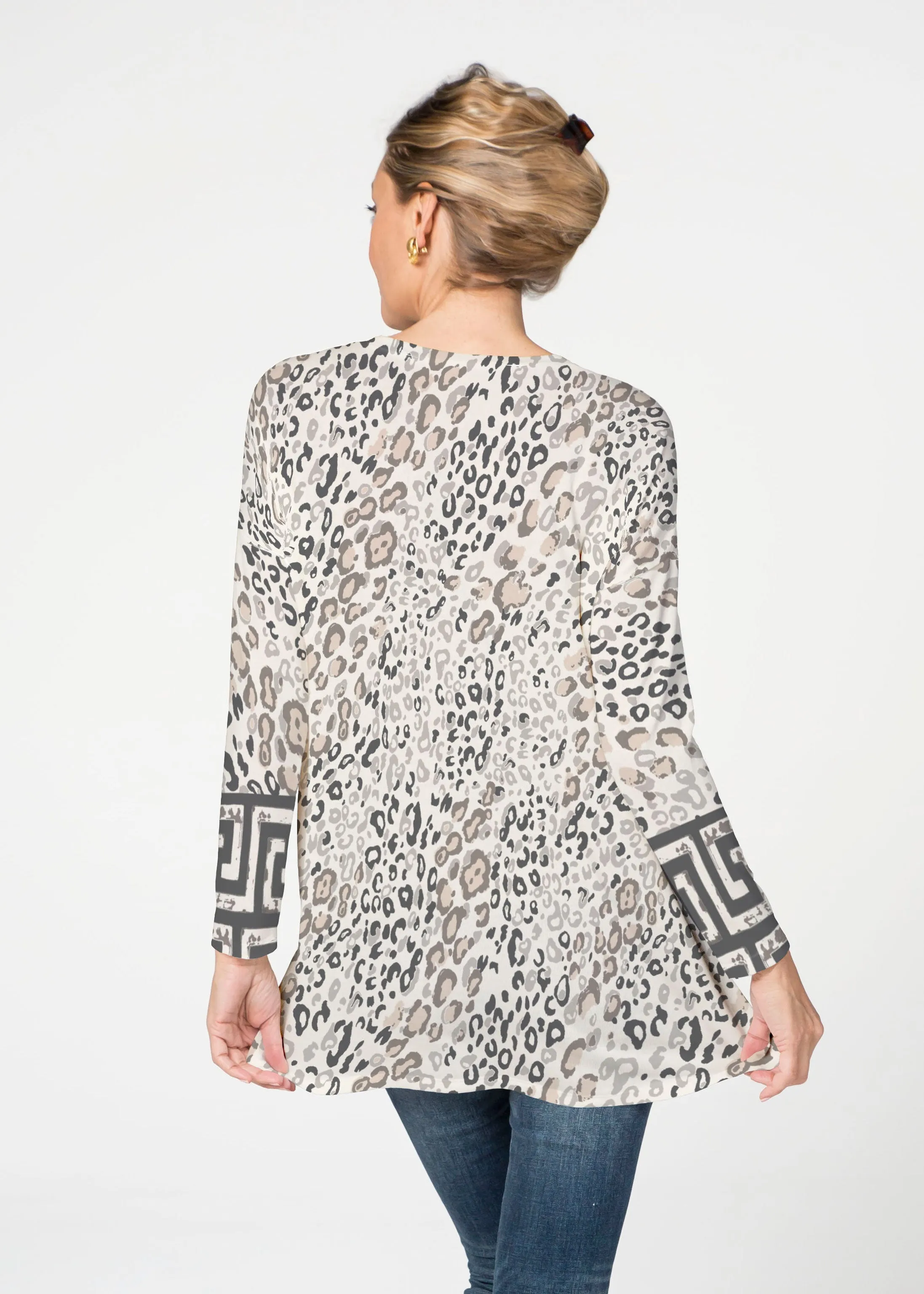 Greek Cat Grey (7752) ~ Slouchy Butterknit Top