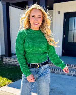 Green Ribbed Sweater