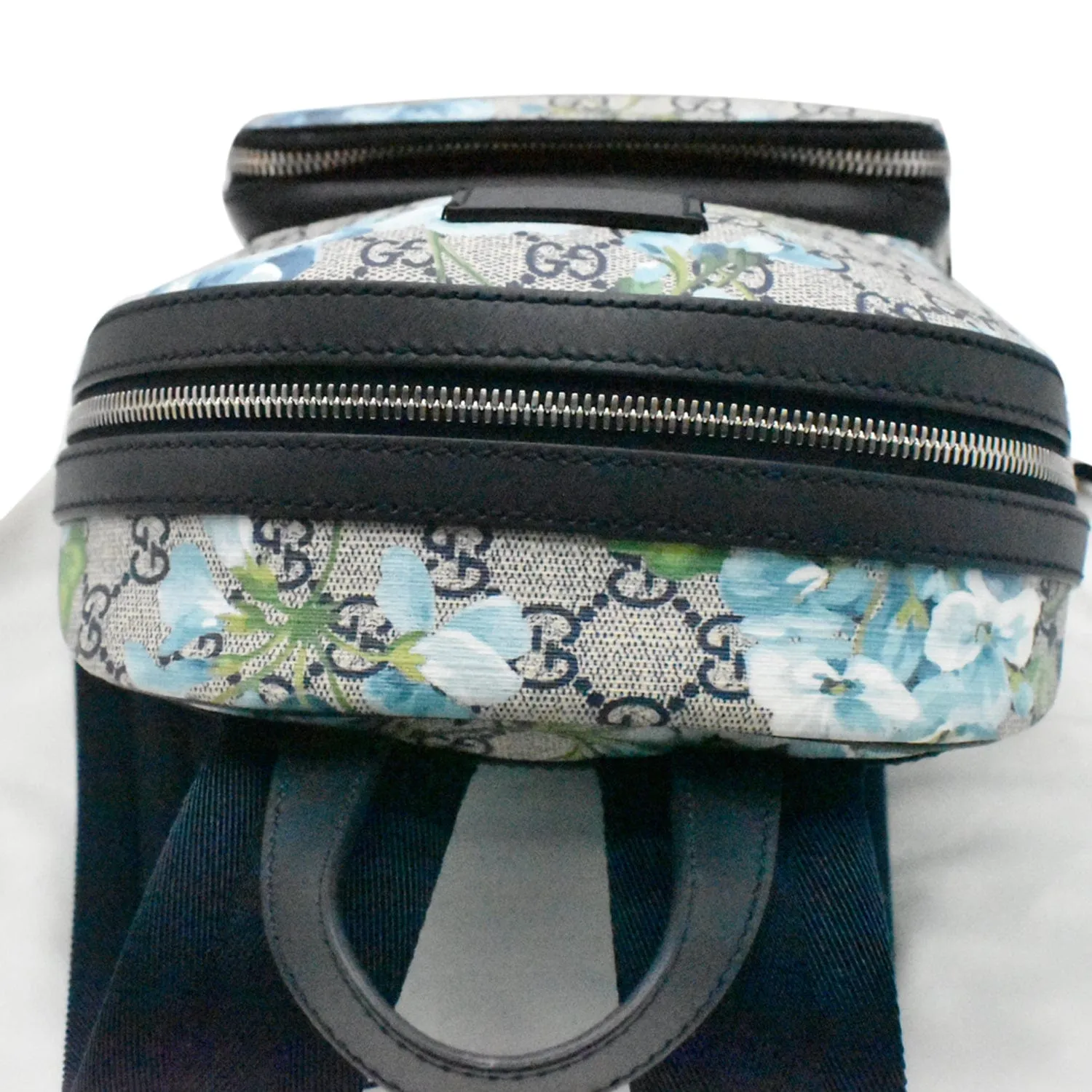 GUCCI Blooms GG Supreme Monogram Backpack Blue 546327
